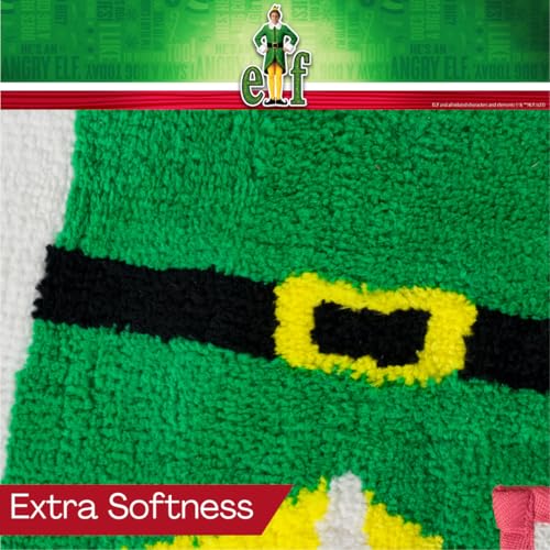 Elf Movie Buddy Christmas Bathroom Mat Rug (17x24) - Non-Slip Plush Poly Knit Holiday Home Decor Accent - (Officially Licensed Product) By Franco Collectibles - color: Elf Buddy