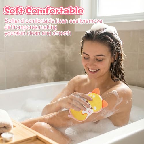 4 Pcs Baby Bath Sponge, Multicolored-Bath Loofah Sponge Bath Sponges for Kids Babys Absorbent Shower Sponges Soft Baby Spongess for Bathing - color: Bright Color