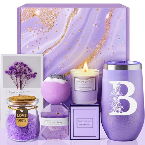 Mothers Day Gifts for Mom Wife Grandma Sister Friends, Birthday Personalized Gifts for Women Girlfriend Her, Unique Spa Relaxing Gift Baskets for Women, Get Well Soon, Self Care Gift (B) - style: B