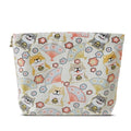 HAPPYHEIDI Canvas Pouch for Travel, Makeup Bag Case, Creamy White Dogs, Cotton, Animal Print, Zipper Closure, 7.1x2.4x7 Inches - color: GR-Canvas-Creamy White Dogs