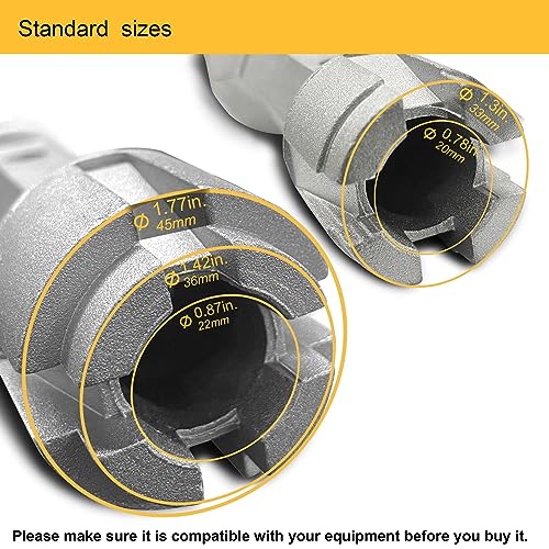 Hanpex Tub Drain Remover Wrench - Dual Ended for Bath & Shower Drains, Closet Spuds - Heavy Duty Aluminum