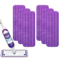 6 Pack Reusable Power Mop Refill Pads for Swiffer Power Mop - Swifter Powermop Pads Refills - Multi-Surface & Wood Mopping Pad Refill for Floor Cleaning - Washable Microfiber Pad - color: 6 Pack (Purple)