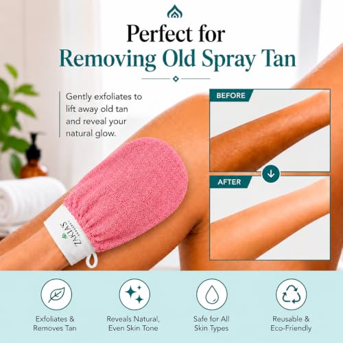 Original Kessa Exfoliating Glove - Lively Pink - Microdermabrasion Exfoliating Mitts, Removes unwanted dead skin, dirt and grime and Keratosis Pilaris. Great for spray tan removal. 1 unit | Microdermabrasion, Removes dead skin, dirt and grime, spray tan r