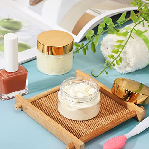 Patelai 4 Pieces Round Wide-mouth Leak Proof Plastic Container Jars with Lids for Travel Storage Makeup Beauty Products Face Creams Oils Salves Ointments DIY Making(1 Ounce,Gold) - color: Gold, size: 1 Ounce