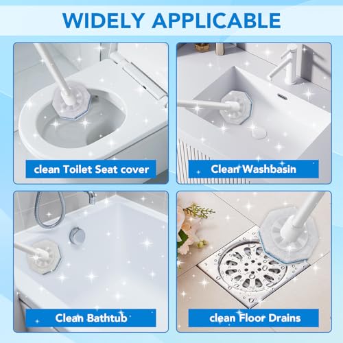 50 Count Toilet Wand Refills for Clorox, Upgrade Disposable Replace Brush Heads Compatible with Clorox Toilet Wand for Toilet and Bathroom Cleaning