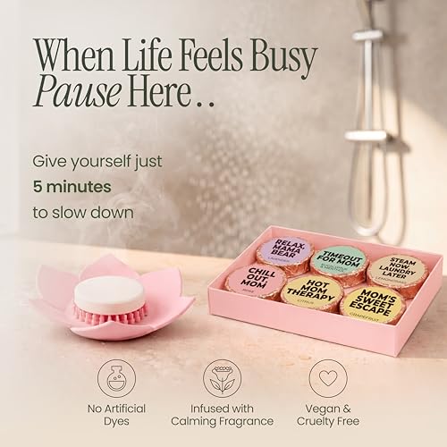MESMOS 6 Assorted Shower Steamers Aromatherapy, Gifts for Moms Who Have Everything, Birthday Presents, Good Things & Unique Gifts for Mom from Daughter & Son, Relaxation Self Care Mom Gift Items - size: 1 Count (Pack of 6), style: Mom 6pk