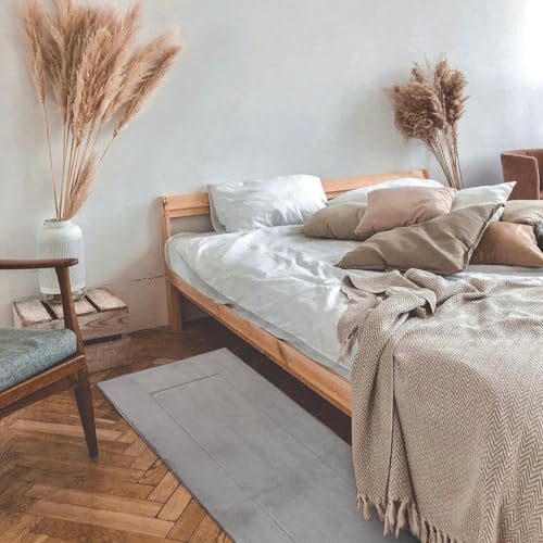 Soft Hallway Runner Rug,Washable Floor Rugs, Non Slip Memory Foam Rug,Super Water Absorption, Suitable for Bathroom Mat, Entrance,Kitchen, Living Room Decor(2x5ft Grey) - color: New Grey, size: 2' x 5' (Rectangular)