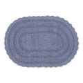 DII Crochet Collection Reversible Bath Mat, Small Oval, 17x24, Stonewash Blue - color: Stonewash Blue, size: 1'5" x 2' (Oval)