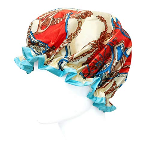 allydrew Reusable Women's Waterproof Shower Caps for Long Hair, Royal - color: Royal