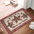 Bath Mat Country Star Burgundy Red Plaid Berry Retro Wood Quick Dry Bathroom Rugs Non Slip Absorbent Shower Flannel Rug Floor Mat for Bathroom,Bathtub,Sink,Bedroom,16"X24" - color: Cay18