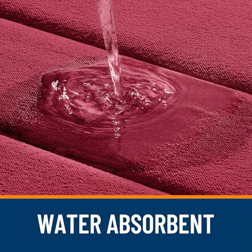 OLANLY Memory Foam Toilet Rugs U Shaped 24x20, Super Soft Absorbent Contour Bath Rugs, Quick Dry, Machine Washable Toilet Mat, Bathmat Floor Carpet, Bathroom Home Decor Accessories, Burgundy - color: Burgundy, size: 24" X 20" Contour Rug