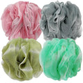 DadyMart Bath Shower Loofah Sponge 60g Bath Mesh Pouf Shower Ball Body Scrubber Exfoliating Bath Sponge for Women and Men, Set of 4, Gold and Grey - style: Gold And Grey