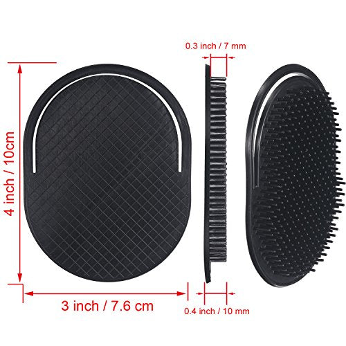 BBTO 12 Pieces Soft Portable Pocket Palm Combs Shampoo Comb Massager Hair Brushes Scalp Massager Hand Brush for Men Pets Home Office Travel | Soft rubber teeth, travel pocket size, palm grip, for hair scalp massage, pet grooming, home office daily use