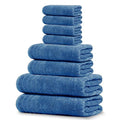 Tens Towels Pack of 8 Towels Set, 2 Extra Large Bath, 2 Hand, 4 Washcloths, 100% Cotton, Lighter Weight, Quicker to Dry, Super Absorbent, Perfect for Bathroom, Blue - color: Blue