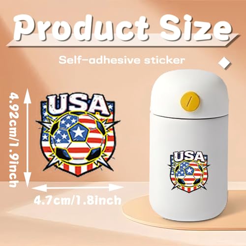 100 Pcs World Cup Football Stickers Soccer Sports Sticker Set Vinyl Waterproof Stickers for Water Bottles Laptops Bike Car Motorcycle Skateboard - style: Soccer01