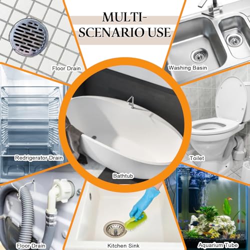 50 Inch Drain Snake Hair Drain Clog Remover for Tub Cleaning, 7PCS | for Cleaning Shower, Bath Tub, Bathroom Drains