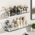 Shower Caddy Suction Cup,2 Pack Bathroom Shower Organizer for Bathroom Storage, Wall Mounted Shower Shelves,Rustproof Shelf No Drilling Large Capacity Removable Rack White&Grey - color: White&Grey