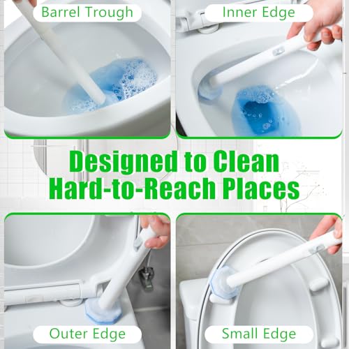 40 Count Toilet Bowl Wand Refills for Clorox, 4X Cleaning Power Toilet Bowl Cleaner Refill Pads for Clorox Wand System, Disposable Toilet Brush for Bathroom Cleaning - size: 1 Count (Pack of 40)