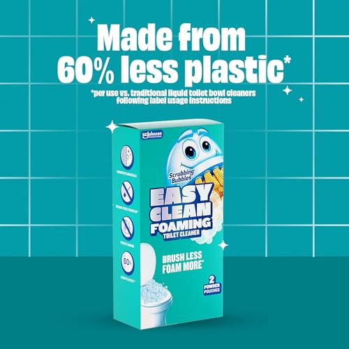 Scrubbing Bubbles Easy Clean Foaming Toilet Bowl Cleaner, Easy Drop In Powder Pouches, 1.75 Ounce (Pack of 12) - size: 2 Count (3.5 Ounce, Pack of 6)