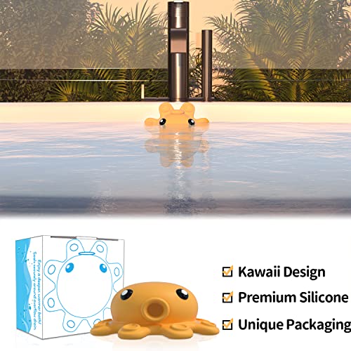 Bathroom Bathtub Overflow Drain Cover- Silicone Bath Tub Drain Cover, Tub Overflow Drain Stopper with Suction Cup Seal, Adds Inches of Water for Deeper Bath, Bathroom Accessories, Yellow - color: Yellow