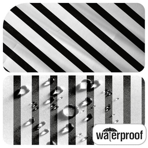 60x72inch Black White Shower Curtain Sets Decor Black and White Vertical Stripes Decor Modern Fashion Simple Bathroom Curtain for Home Bathtub Stall Decoration Hooks Included - color: Black, size: 60"W x 72"L (Pack of 1)