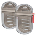 MAGICLULU 2 Pack Travel Soap Box with Lid Leakproof Double Layer Soap Holder for Bathroom and Outdoor Camping Portable Bar Container with Drain 4.33 X 2.75 X 1.57 Inches