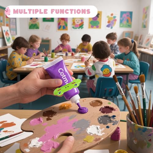LOVEINUSA Cute Toothpaste Dispenser for Kids, 4 PCS | Cartoon Animal Tooth Paste Tube Squeezer Roller for Kid, Toothpaste Facial Cleanser Creams - color: Multi