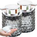 Malachi Foaming Hand Soap Dispenser, Refillable Clear Glass Foam Pump Bottle for Hand Soap, Dish Soap, Body Wash, Shampoo, Facial Cleanser & Baby Wash, Multi‑use for Bathroom, Kitchen & Commercial Use - color: Diamond Black-2