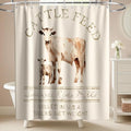 Farmhouse Abstract Animal Cattle Feed Cow Rustic Theme Fabric Shower Curtain Sets Bathroom Decor with Hooks Waterproof Washable 72 x 84 inches Ivory White - size: 72"W x 84"L (Pack of 1)