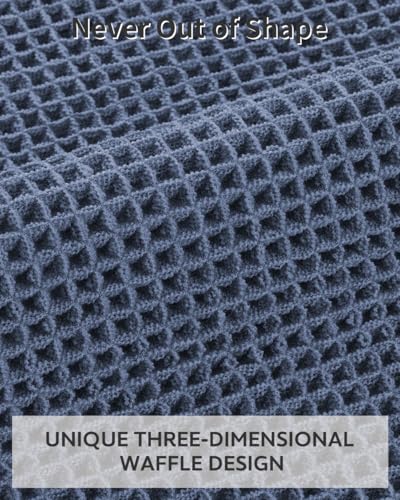 Waffle Bath Mat Rug, Super Absorbent Non Slip Bath Mats for Bathroom Mat Ultra Soft Bathmat Machine Washable Bathroom Rugs with Tassels, Bath Rugs for Bathroom Floor Beside Tub, 24" x 36", Blue - color: Blue, size: 24" x 36"