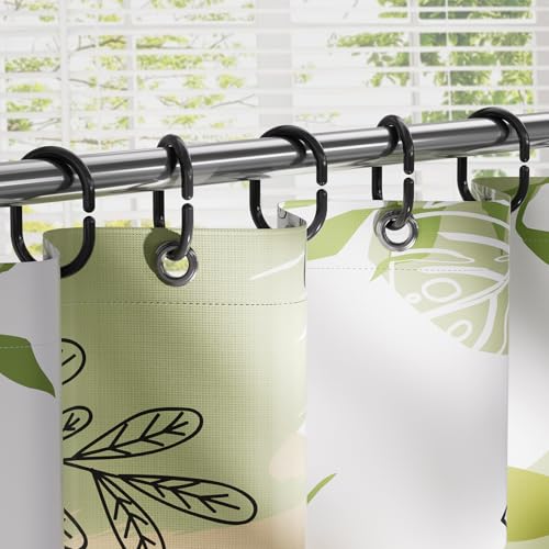 Amazer Shower Curtain Rings, 24 Pcs Plastic Shower Curtain Hooks, Black Shower Curtain Hooks Rings, Rust Proof Shower Rings C Shaped Shower Hooks for Shower Curtain and Liner Bathroom - color: Black C-shape, size: 24 Pack
