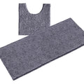 LuxUrux 2-Piece Bathroom Rug Set – Plush Chenille Runner & U-Shaped Toilet Mat, Soft, Absorbent & Non-Slip Design (20x20 U & 27x47 inches, Dark Grey) - color: Dark Grey, size: 2 Piece Set - X Large