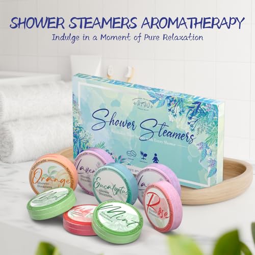 Shower Steamers Aromatherapy 8 Pack - Gifts for Women, Shower Bombs with Essential Oils, Self Care and Stress Relief Stocking Stuffers, Relaxation Birthday Gifts for Women and Men - style: Tranquil Floral Style