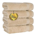Cotton Paradise 100% Cotton Turkish Towel Set, Soft Absorbent Quick Dry, 4 Piece Hand Towel Set, Beige - color: Beige, size: 4 PC SET (16x28")