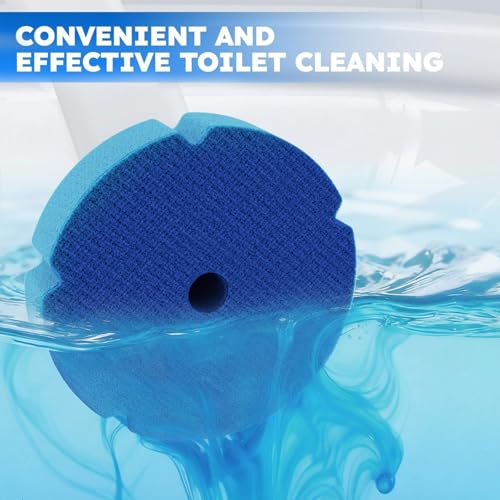 Disposable Toilet Brush- Toilet Bowl Cleaner, Toilet Bowl Brush, Toilet Wand with 12PCS Brush Refills for Bathroom Deep Cleaning Squre Shape(1 Pack, White) - size: 1 Brush + 12 Refills