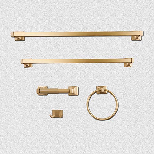 SENTO Gold Toilet Paper Holder Wall Mount, Double Post Tissue Toilet Paper Holder, Easy Installation, Heavy Duty Metal, Satin Brass - color: Satin Brass