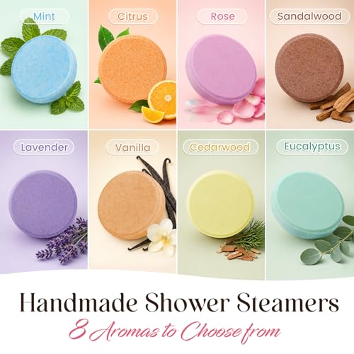 Shower Steamers Aromatherapy, Long Lasting Essential Oil Spa, Women Gift | Self Care & Spa Gifts for Women, Mom, Wife, Teen for Daily Relaxation, Ideal Christmas Stocking Stuffers, White Elephant Gift - style: Elegant Lady