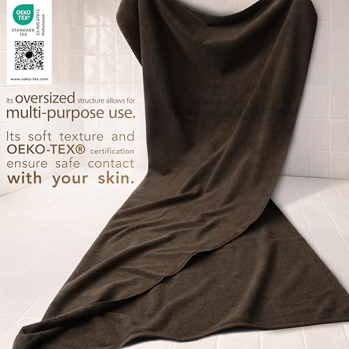 Cotton Paradise 100% Cotton Turkish Towel, Soft Absorbent Quick Dry, 40x80 Oversized Bath Sheet Towel, Chocolate Brown - color: Chocolate Brown, size: 1 PC 40x80"