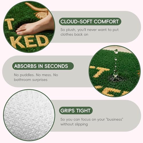 2PCS Highland Cow Bathroom Rug Set, Funny Non Slip Bath Mat & Toilet Rug | Matching Highland Cow Design • Funny Farmhouse Bathroom Decor • Quick Dry • Absorbent • Great Housewarming Gift - color: Highland Cow
