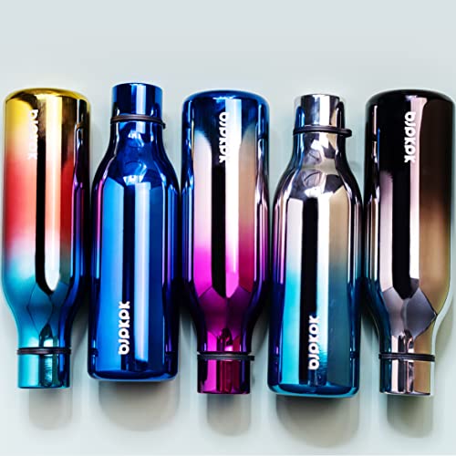 BJPKPK Insulated Water Bottles, 18 oz Stainless Steel Metal Water Bottle with Strap, BPA Free Leak Proof Jugs,Mugs,Flasks, Reusable Thermal Flasks for Sports & Travel, Caribbean Sunrise - color: Caribbean Sunrise, size: 18 Ounces, style: 18oz
