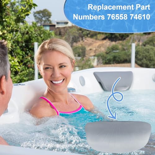 Earthtec 76558 74610 Replacement for Hot Spring Spa Pillow Hot Tub Headrests Fit for Limelight Spas, Pulse/Pulse DL/Bolt (2012-2017), Glow/Flair (2008-2017), Gleam (2013-2017) (3 Pcs)