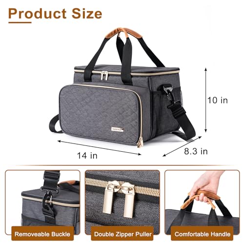 Dog Grooming Vacuum Bag, Pet Grooming Kit Bag Perfect for Dog Hair Vacuum & Grooming Tool Kit Accessories- Grey - color: Gray