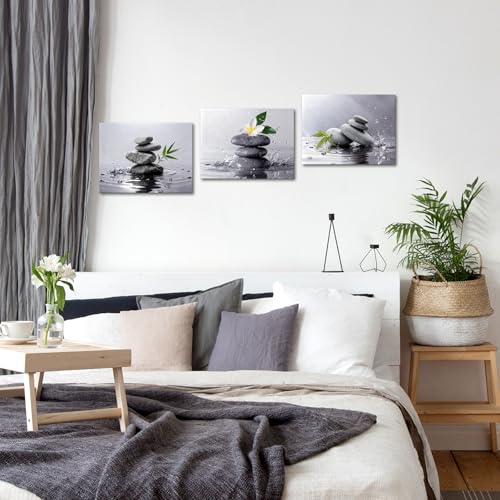 DuoBaorom Spa Sage Green Wall Art Zen Pictures Bathroom Decor