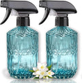 Glass Plant Mister Bottle, 15oz Refillable Water Bottle Spray, Handheld Water Spray Bottle with Reusable Adjustable Mist Nozzle for Indoor Flowers, Outdoor Gardening, Cleaning, Hair & Pets Care (Blue) - color: Blue