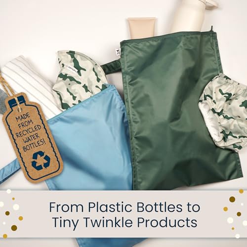 Tiny Twinkle Mess Proof Wet Bags | 2-Pack Reusable Waterproof Wet Bags for Swimsuits | Baby Clothes | Travel & Diaper Bag (Cotton Candy) - color: Cotton Candy, size: 2 Pack