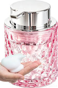 Malachi Foaming Hand Soap Dispenser, Refillable Clear Glass Foam Pump Bottle for Hand Soap, Dish Soap, Body Wash, Shampoo, Facial Cleanser & Baby Wash, Multi‑use for Bathroom, Kitchen & Commercial Use - color: Pink