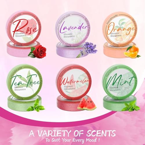 Shower Steamers Aromatherapy 8 Pack - Gifts for Women, Shower Bombs with Essential Oils, Self Care and Stress Relief Stocking Stuffers, Relaxation Birthday Gifts for Women and Men. Pastel Flow Style - style: Pastel Flow Style