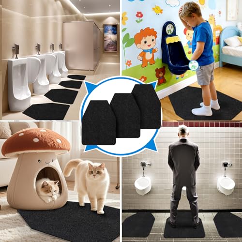 12 Pack Urinal Mats for Men Bathroom,Urinal Floor Mats for Commercial Restrooms,Non-Slip,Water Deodorization,Disposable Urinal Mats Reusable,Urine,Large 17Inch x 20.5Inch
