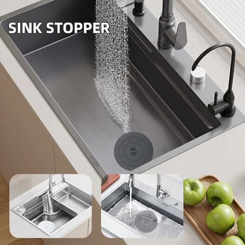 Tub Stopper 2PCS,Bathtub Drain Stopper,6 inches Bathtub Tub Drain Cover Stopper,Silicone Drain Plug,Kitchen Bathroom Hair Water Shower Stopper,Large Bathroom Laundry Accessories (Grey/White) - color: White/Grey