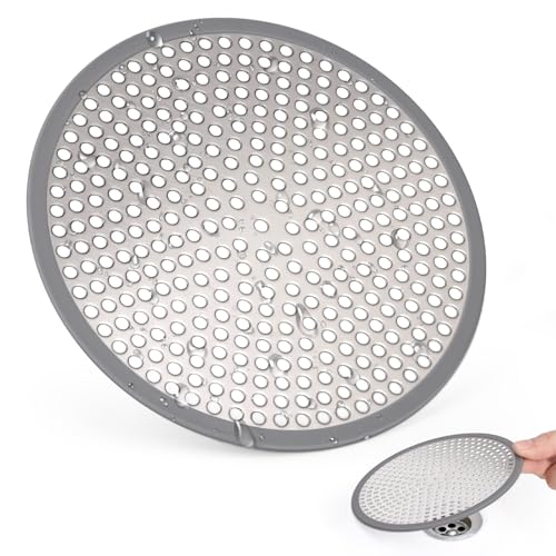 Shower Drain Hair Catcher,4.72",Hair Catcher for Bathroom Drain,Sink,Tub | Bathtub Drain Cover Protector,Easy Installation Clean,Prevents Clogged For Bath/Laundryroom/Kitchen,Drain,Sink,Bathtub - size: Round 4.72 inch